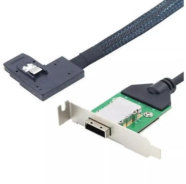 Main image of Vszerda Mini SAS SFF-8088 Female to SAS 8087 Right Angle Server Adapter Conversion Cable 50CM