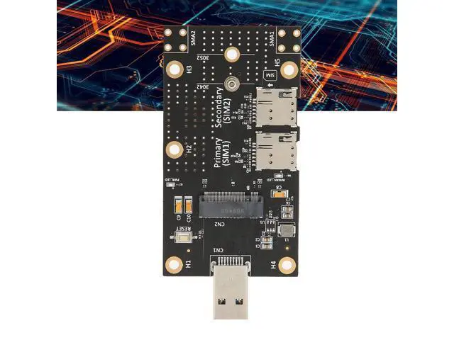 Alt view image 4 of 7 - Vszerda M.2 NGFF to USB 3.0 Adapter Card, 3042/3052 NGFF (M.2) to USB 3.0 A Adapter with Nano SIM Card Slot for 3G/4G/5G Module
