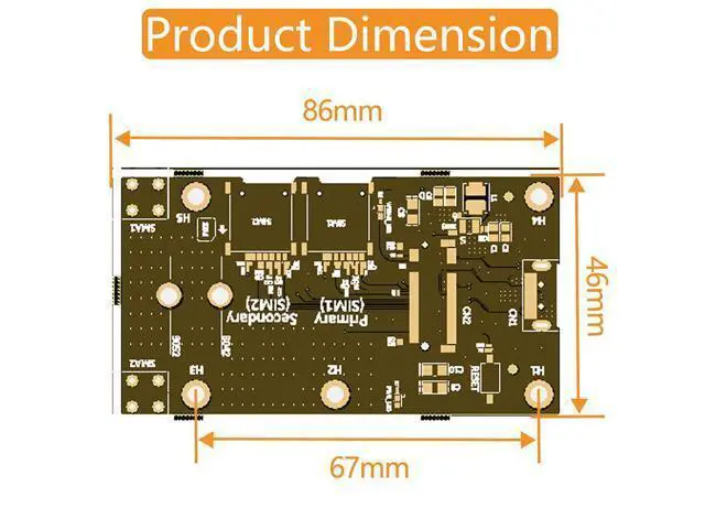 Alt view image 6 of 7 - Vszerda M.2 NGFF to USB 3.0 Adapter Card, 3042/3052 NGFF (M.2) to USB 3.0 A Adapter with Nano SIM Card Slot for 3G/4G/5G Module