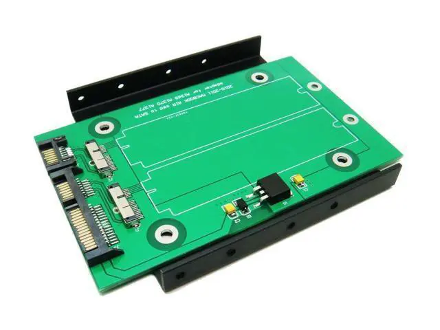 Alt view image 2 of 3 - Vszerda Dual 18-Pin to SATA Adapter with 3.5" Bracket for SSD from 2010-2011 MacBook AIR A1369 A1370 A1377
