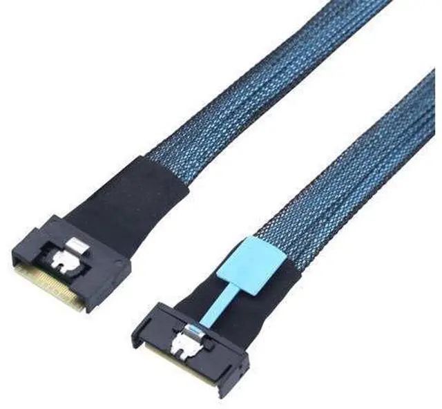 Main image of Vszerda PCI-E 5.0 Mini Cool Edge IO MCIO 74Pin to All Inclusive inserimento SFF-8654 8i 74Pin Slimline SAS 4.0 24 Gbps Extension Cable (0.5m)
