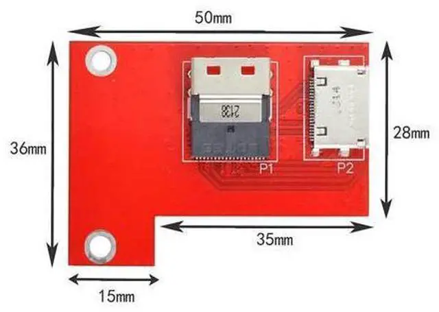 Alt view image 3 of 7 - Vszerda PCI-Express 4.0 Slimline SAS SFF-8654 to Oculink SFF-8611 SFF-8612 PCBA Female Adapter with Bracket