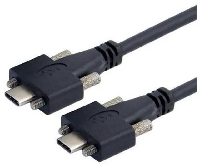 Main image of Vszerda 3.0m USB 3.1 Type-C Dual M2 Screws Locking to Locking USB-C 10Gbps Data Cable Panel Mount Type (300cm)
