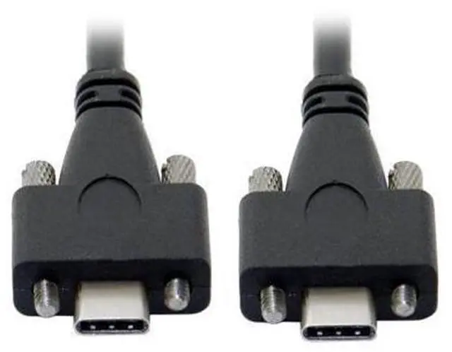 Alt view image 4 of 7 - Vszerda 3.0m USB 3.1 Type-C Dual M2 Screws Locking to Locking USB-C 10Gbps Data Cable Panel Mount Type (300cm)