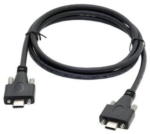 Alt view image 5 of 7 - Vszerda 3.0m USB 3.1 Type-C Dual M2 Screws Locking to Locking USB-C 10Gbps Data Cable Panel Mount Type (300cm)