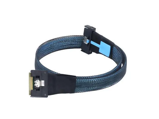Alt view image 3 of 6 - Vszerda PCI-E 5.0 Mini Cool Edge IO MCIO 74Pin to All Inclusive inserimento SFF-8654 8i 74Pin Slimline SAS 4.0 24 Gbps Extension Cable (0.5m)