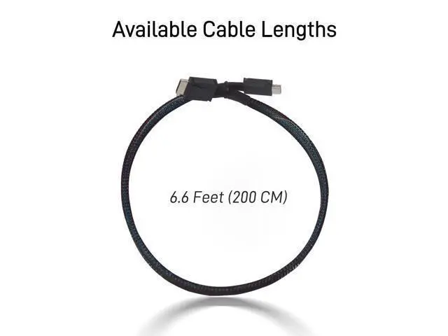 Alt view image 6 of 7 - Vszerda Oculink Cable PCIe 4.0 SFF-8611 4i Long Male Extension Cable for Oculink eGPU onexGPU Mini PC SSD, 6.6 feet (200 cm)