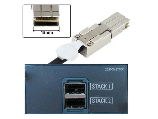 Alt view image 5 of 7 - Vszerda 20Gbps 40Gbps CAB-STK-E-0.5M FlexStack Stacking Cable Compatible for Catalyst 2960S 2960X 2960XR Networking Switch