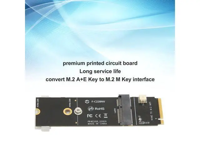 Alt view image 2 of 7 - Vszerda M.2 SSD Riser , M.2 A E Key to M.2 M Key , Bluetooth , SSD Adapter for Network , M.2 SSD, Easy Installation