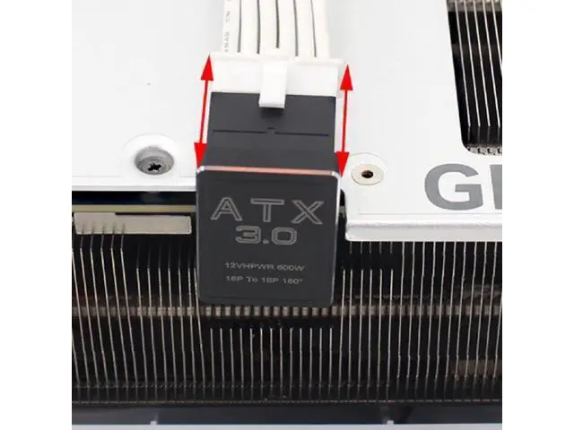 Alt view image 5 of 7 - Vszerda PCI-E 5.0 Power Modular Adapter 16 Pin(12+4) Male to Female Connector Up Angled 360 Degree 12VHPWR for Graphics Card 4080 5090TI