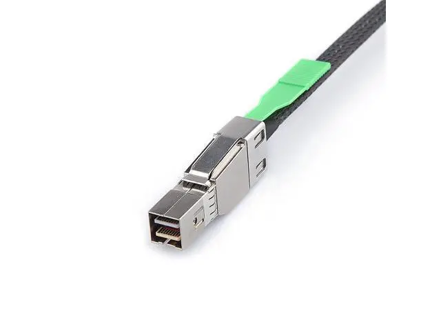 Alt view image 3 of 7 - Vszerda SFF-8644 to U.2 SFF-8639 NVMe SSD Cable, 12Gbps SAS 3.0 with 15-Pin SATA Power, External Mini SAS HD to Internal U.2 Adapter for Data Center/Server, 100-Ohm, 1m/3.3ft