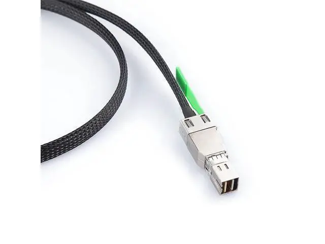 Alt view image 5 of 7 - Vszerda SFF-8644 to U.2 SFF-8639 NVMe SSD Cable, 12Gbps SAS 3.0 with 15-Pin SATA Power, External Mini SAS HD to Internal U.2 Adapter for Data Center/Server, 100-Ohm, 1m/3.3ft