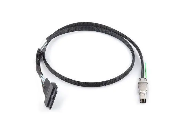 Alt view image 6 of 7 - Vszerda SFF-8644 to U.2 SFF-8639 NVMe SSD Cable, 12Gbps SAS 3.0 with 15-Pin SATA Power, External Mini SAS HD to Internal U.2 Adapter for Data Center/Server, 100-Ohm, 1m/3.3ft