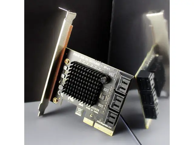 Alt view image 3 of 7 - Vszerda SA3026 6-Port PCIe X4 SATA Expansion Card, Compatible with Windows,Linux,Mac OS,NAS