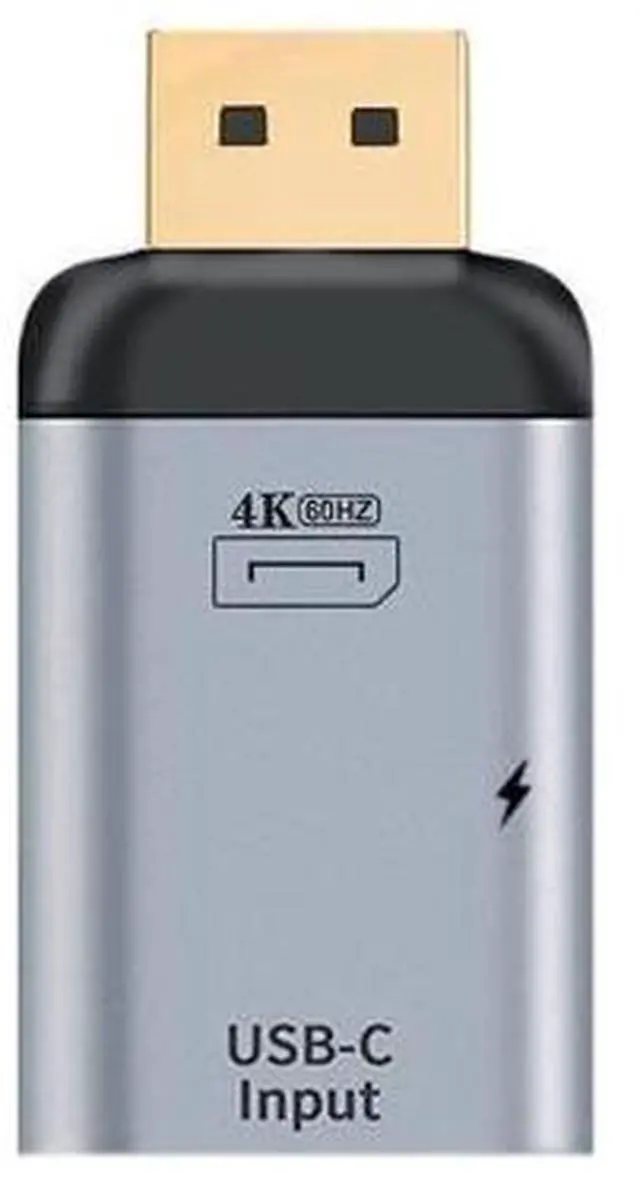 Alt view image 7 of 7 - Vszerda USB-C Type C Female Source to Displayport DP Sink HDTV & PD Power Adapter 4K 60hz 1080p for Phone & Laptop
