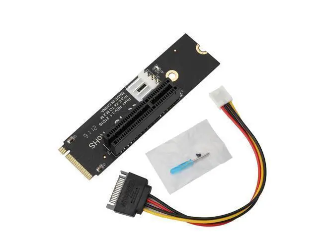 Alt view image 4 of 6 - Vszerda NGFF M.2 M-Key to PCIe X4 Expansion Card Adapter,M.2 B Key 2260 2280 SSD to PCIE 1X 4X 8X 16X Riser Card