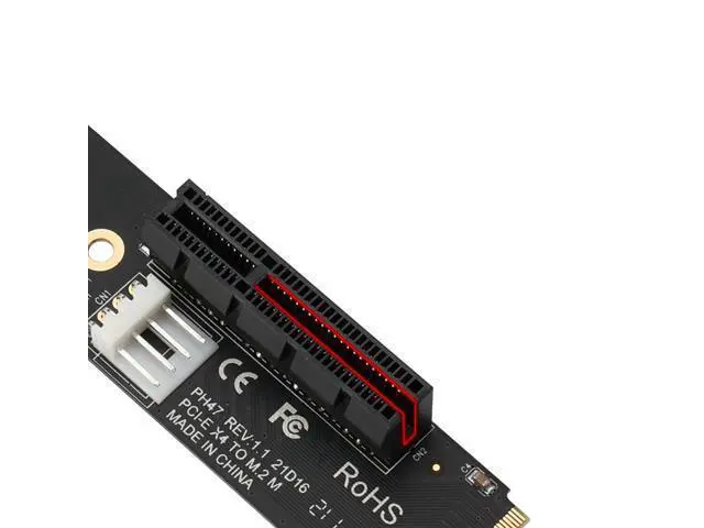 Alt view image 5 of 6 - Vszerda NGFF M.2 M-Key to PCIe X4 Expansion Card Adapter,M.2 B Key 2260 2280 SSD to PCIE 1X 4X 8X 16X Riser Card