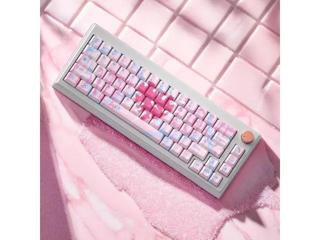 Alt view image 2 of 7 - Vszerda PBT Keycaps - Cherry Profile Custom Keycaps, 144 Keys, Dye-Sublimation, Bleeding Love Theme Keyboard Keycap Set for Mechanical Keyboard, Keycaps for 60 Percent (Bleeding Love)