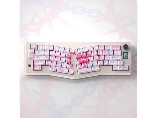 Alt view image 3 of 7 - Vszerda PBT Keycaps - Cherry Profile Custom Keycaps, 144 Keys, Dye-Sublimation, Bleeding Love Theme Keyboard Keycap Set for Mechanical Keyboard, Keycaps for 60 Percent (Bleeding Love)