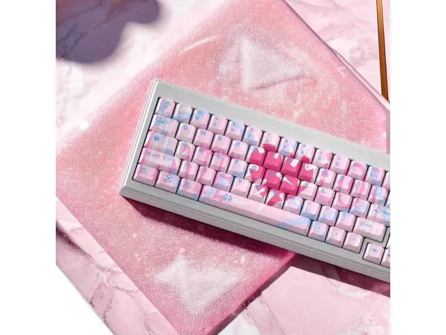 Alt view image 7 of 7 - Vszerda PBT Keycaps - Cherry Profile Custom Keycaps, 144 Keys, Dye-Sublimation, Bleeding Love Theme Keyboard Keycap Set for Mechanical Keyboard, Keycaps for 60 Percent (Bleeding Love)