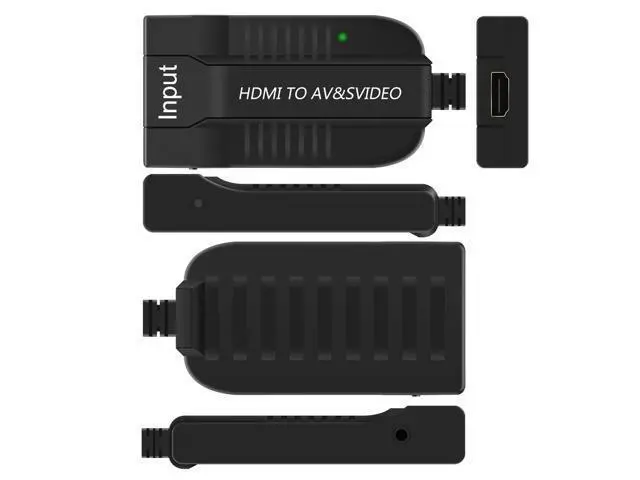 Alt view image 3 of 6 - Vszerda 1080p HDMI to Male AV/S Video Adapter S-Video,HDMI2AV+S CVBS Video Converter, HDMI to Male AV&S Video RCA HDMI2AV Converter 1080P HD Video Converter Box High Definition Multimedia