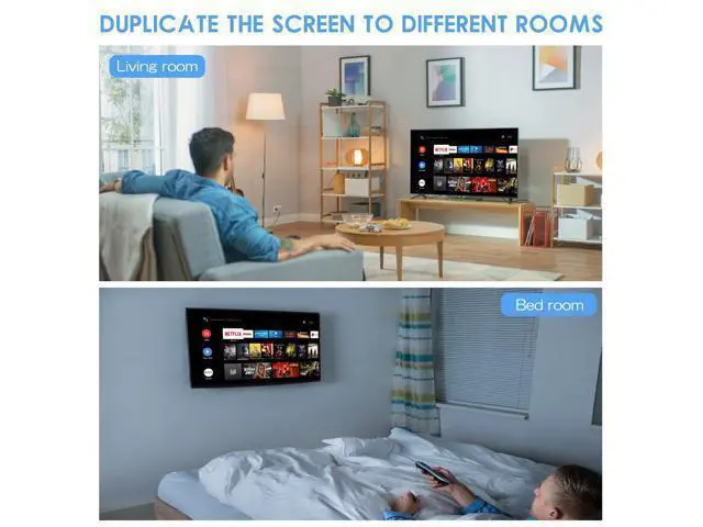 Alt view image 6 of 6 - Vszerda HDMI Splitter 1 in 4 Out, 4 Ports HDMI Splitter 4K@30Hz with Power Adapter, Support EDID 3D HD Distributor for PS4 Xbox Fire Stick HDTV