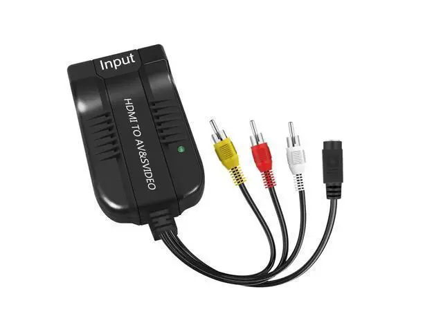 Alt view image 2 of 7 - Vszerda HD 1080p HDMI to Male AV 3RCA S-Video Composite Video Audio Converter Adapter Supporting PAL/NTSC with Micro Cable