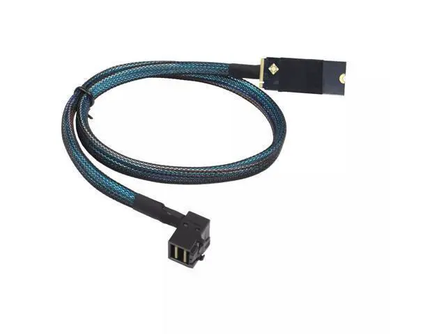 Alt view image 3 of 4 - Vszerda M.2(M-Key) NVME SFF-8643 to 90 Degree SAS SFF-8643 Server Connection Cable 50CM