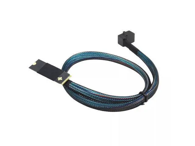Alt view image 4 of 4 - Vszerda M.2(M-Key) NVME SFF-8643 to 90 Degree SAS SFF-8643 Server Connection Cable 50CM