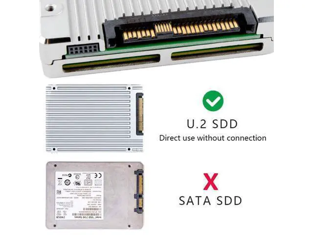 Alt view image 5 of 7 - Vszerda U.2 U2 SFF-8639 SSD to Host SFF-8643 4i NVME PCIe Cable for Mainboard SSD 750 p3600 p3700 M.2