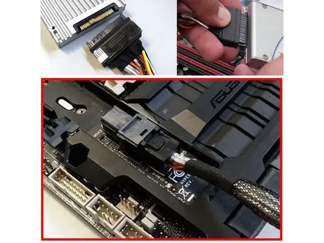 Alt view image 7 of 7 - Vszerda U.2 U2 SFF-8639 SSD to Host SFF-8643 4i NVME PCIe Cable for Mainboard SSD 750 p3600 p3700 M.2