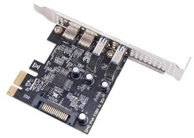 Main image of Vszerda USB3.1 Gen1 5Gbps Dual Type-A & Type-C USB-C Female to PCI-E Card Adapter USB PCI-E Express 1x uPD720201 with Low Profile Bracket