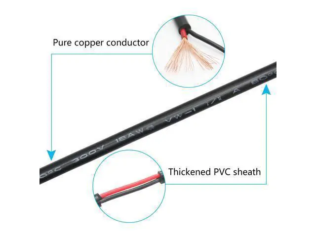 Alt view image 3 of 7 - Vszerda 4Pcs USB A Male to 2 Pin Bare Wire 11inch, 18AWG 5V/6A 2 Pin Pigtail Open End Power Cord, for USB Equipment Installed or Replace Repair DIY Cable
