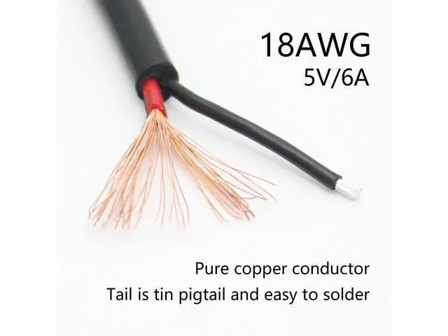Alt view image 4 of 7 - Vszerda 4Pcs USB A Male to 2 Pin Bare Wire 11inch, 18AWG 5V/6A 2 Pin Pigtail Open End Power Cord, for USB Equipment Installed or Replace Repair DIY Cable