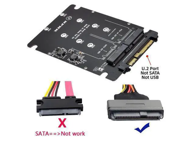 Alt view image 5 of 7 - Vszerda SFF-8639 NVME U.2 to Combo M.2 M-Key SATA PCIe SSD Adapter for Mainboard Compatible with SSD 750 p3600 p3700