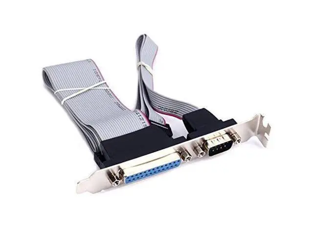 Alt view image 4 of 6 - Vszerda Motherboard DB25 Com Port Serial Parallel Header Cable Bracket Connection