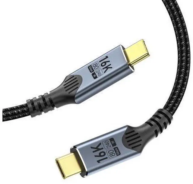 Main image of Vszerda USB c to USB c 3.3FT/1M Compatible with Thunderbolt 5 Cable high Speed 80Gbps Data Transfer,16K/8K/4K Video,Braided Type c to Type c Charger Cord,240W PD Fast Charging for Thunderbolt 4/3
