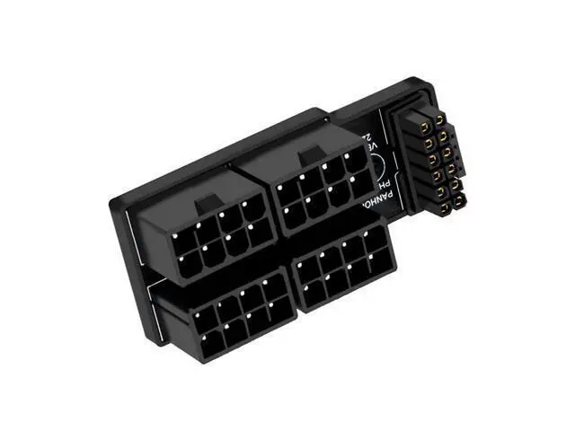 Alt view image 2 of 7 - Vszerda PCIe 5.0 Power Modular Adapter to Four ATX 8Pin 16Pin(12+4) 12VHPWR Connector Up Angled 90 Degree for 4080 5090TI Graphics Card
