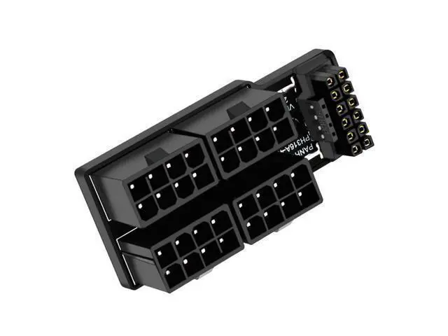 Alt view image 2 of 7 - Vszerda PCIe 5.0 Power Modular Adapter to Four ATX 8P 16Pin(12+4) 12VHPWR Connector Down Angled 90 Degree for 4080 5090TI Graphics Card