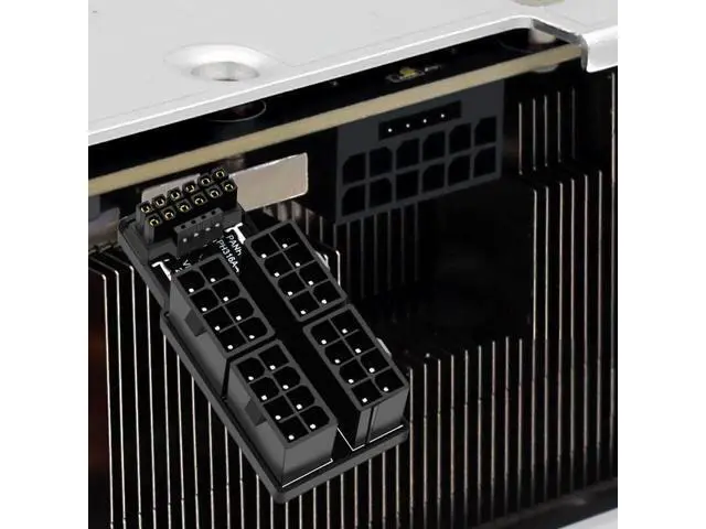 Alt view image 6 of 7 - Vszerda PCIe 5.0 Power Modular Adapter to Four ATX 8P 16Pin(12+4) 12VHPWR Connector Down Angled 90 Degree for 4080 5090TI Graphics Card