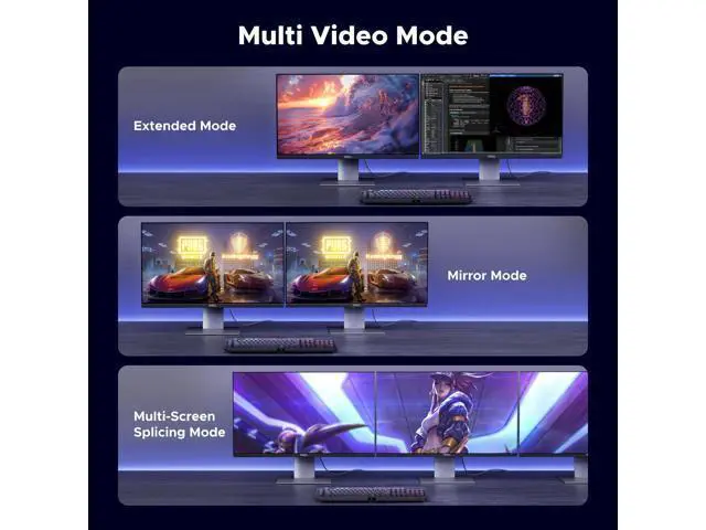 Alt view image 7 of 7 - UGREEN 8K DisplayPort Cable, DP 1.4 Display Port Cable Cord Support 8K@60Hz, 4K@240Hz, FreeSync, G-Sync, HDR, 32.4Gbps for HDTVs, Displays, Monitors, Graphics, PC, 3.3FT