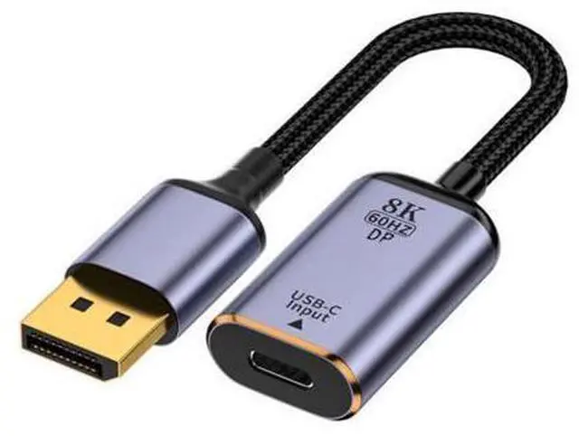 Main image of Vszerda Type C Female USB-C 3.1 Source to Displayport DP 1.4 Sink HDTV Cable 8K@60hz 4K@120hz for Tablet Phone Laptop