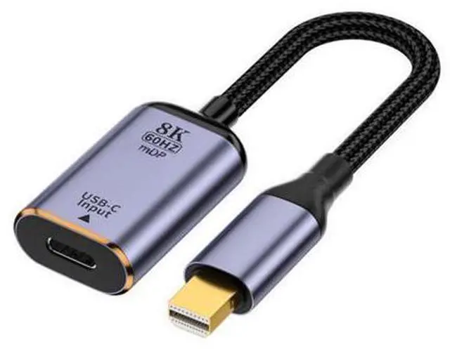 Main image of Vszerda USB-C Type C Female Source to Mini Displayport DP 1.4 Sink HDTV Cable 8K@60hz 4K@120hz for Tablet Laptop