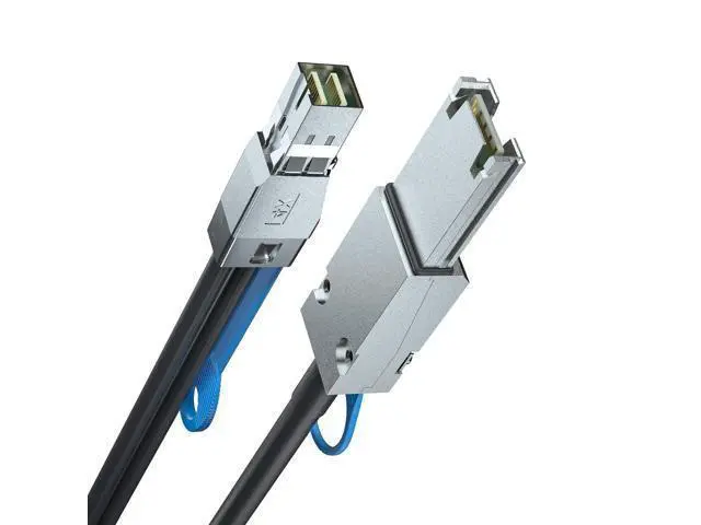 Alt view image 2 of 3 - Vszerda SFF-8644 to SFF-8088 Cable, 6Gbps External HD Mini SAS Hybrid Cable, 2-Meter(6.6ft), 100 Ohms, Attached SCSI for Raid Systems, DataCenter, Servers, Workstations and Desktops