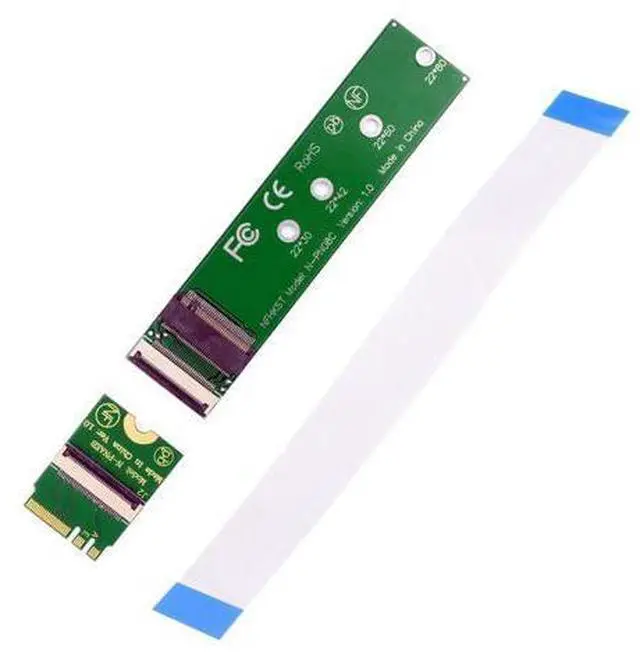 Main image of Vszerda 2230 A+E-Key Male to NVME M-Key Female Extension Flat Slim FPC Cable for Laptop Mainboard SSD 2280