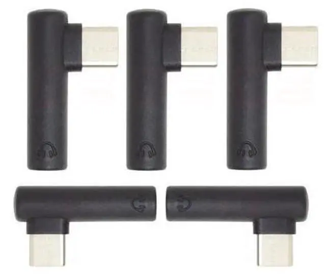 Main image of Vszerda 5pcs/Set Type USB-C 3.1 Male to AUX Audio Female Type-C to 3.5mm Earphone Adapter 90 Degree Angled