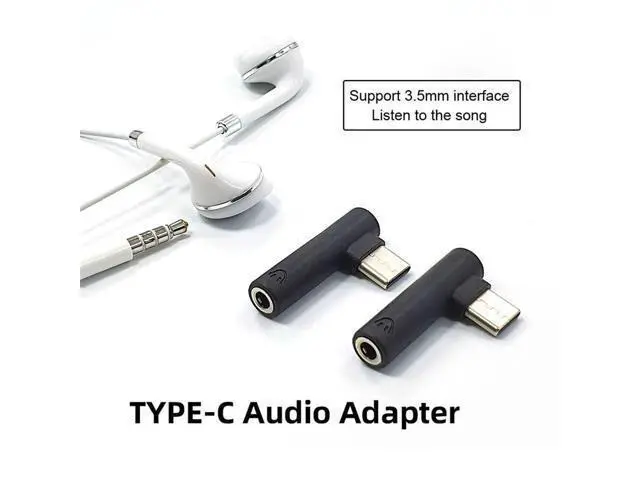 Alt view image 7 of 7 - Vszerda 5pcs/Set Type USB-C 3.1 Male to AUX Audio Female Type-C to 3.5mm Earphone Adapter 90 Degree Angled