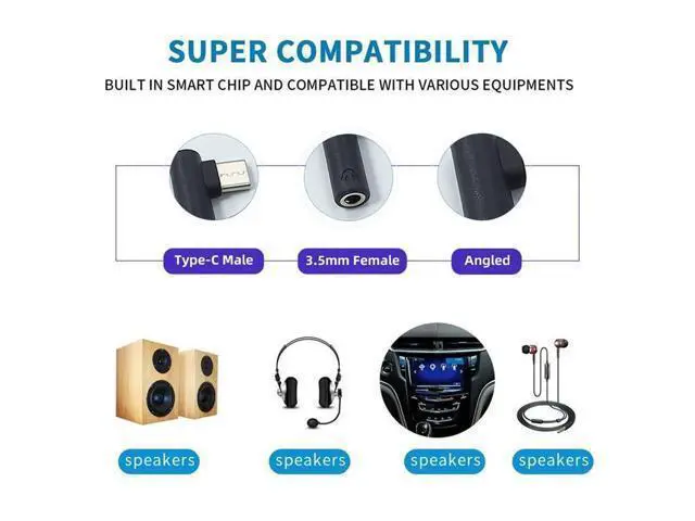 Alt view image 4 of 7 - Vszerda 5pcs/Set Type USB-C 3.1 Male to AUX Audio Female Type-C to 3.5mm Earphone Adapter 90 Degree Angled