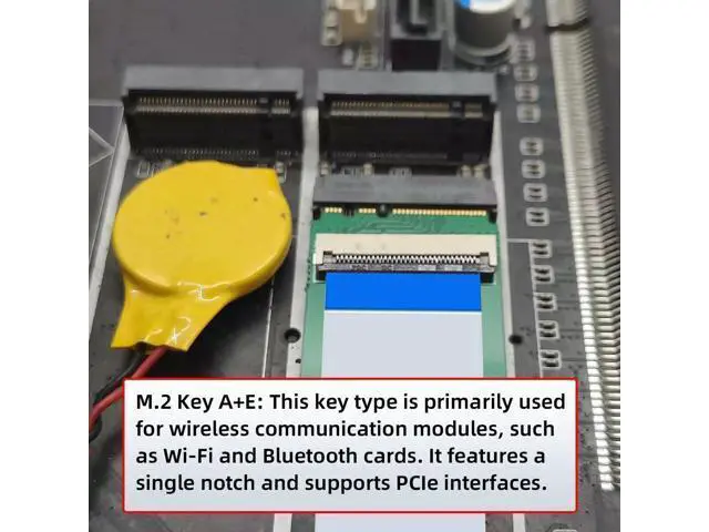 Alt view image 7 of 7 - Vszerda 2230 A+E-Key Male to NVME M-Key Female Extension Flat Slim FPC Cable for Laptop Mainboard SSD 2280