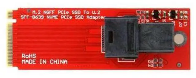 Main image of Vszerda M-Key 22x80mm 2260 to Horizontal SFF-8643 Socket PCI-E U.2 Kit SFF-8639 NVME PCIe4.0 SSD Adapter for SSD750 p3600 p3700 M.2
